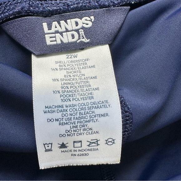Lands End Swim Skirt Bottoms Bundle Women Plus 22W Built in Shorts Blue Colorful - Picture 2 of 15